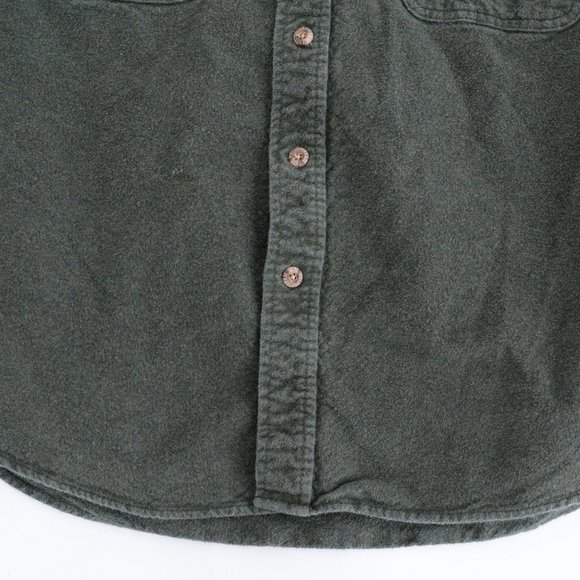 Field & Stream Hunter Green 100% Cotton Button Down Shacket Jacket  Shirt ~Large - Picture 11 of 12